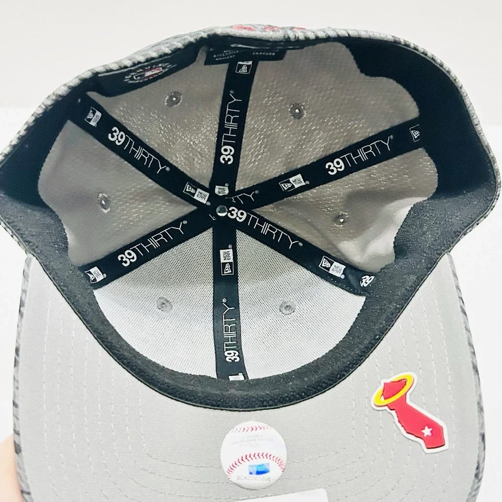 New‎ Era Los Angeles Angels Clubhouse 39THIRTY Stretch Hat Cap S/M Gray MLB